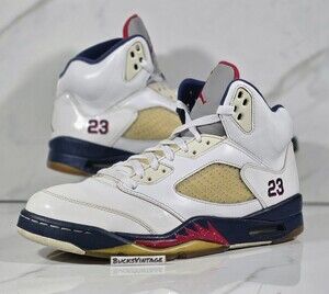 Nike Air Jordan 5 Retro OG Olympic Patent Leather 2011 Mens Size 7.5 | Womens 9